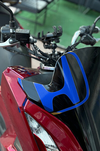 Banxtre Honda PCX için Ön Cam için Büyük Honda Logo Sticker Etiket (25CMx20CM)
