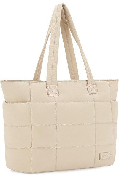 GENERAL Large Tote Bag for Women Lightweight Quilted Puffy Work Bag with Zipp...