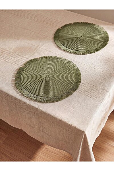 LC Waikiki Tassel Detailed Round American Service Plate 2-Pack 38 cm (W6)
