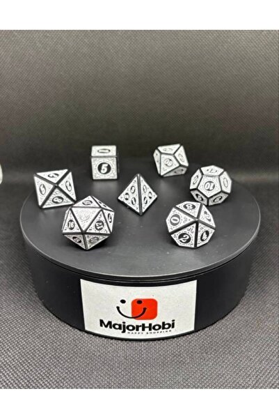 Major Hobi DND FRP 7’li Zar Seti – Beyaz Renkli Dungeons & Dragons Masaüstü R...