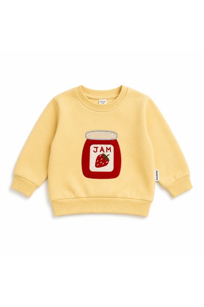 TİNY GOLDEN Baby Set Jam Patterned Cotton Sweatshirt Pants Set Organic 2-Piece Top and Bottom Set 6-24 Months