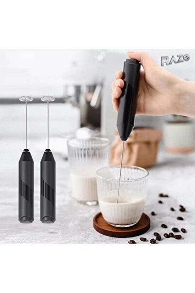 Razo Spumator electric de lapte, 2 baterii AAA, Negru