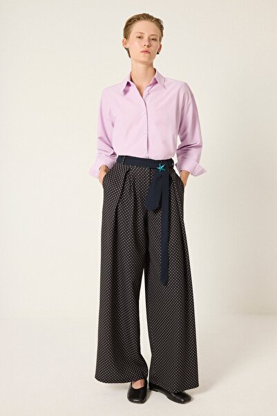 Touché Privé Pleated Wide-Leg Pants