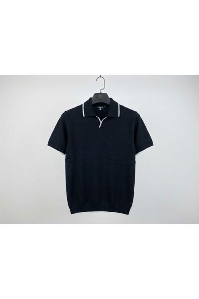 zs zaos fashion Men's Short-Sleeved Summer Polywool Knitwear T-Shirt/T-Shirt