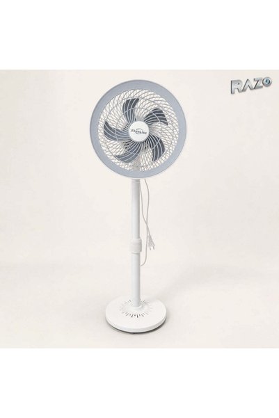 Razo Ventilator cu picior ShenLian SLL-339A-1, reglabil, alb