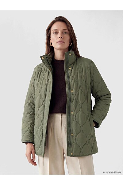 LC Waikiki High Collar Quilted Women's Puffer Coat (W6)