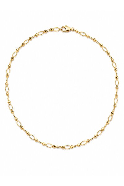 serelya Cm Top and Ring Chain Model 50 cm Gold Color Women's Necklace