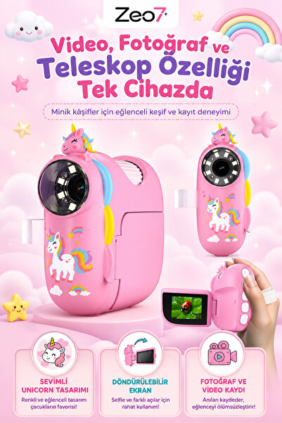 Zeo7 Dijital Kamera Fotoğraf Mikroskop Makinesi 2MP HD Ekranlı LED Aydınlatma...