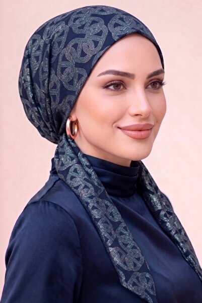 hadiora Geometric Patterned Practical Snap-On Scarf Cap