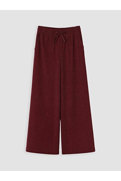 LC Waikiki Wide Leg Girls' Velvet Trousers (W6)