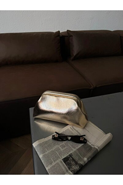 Altın Sarısı Clutch Çanta