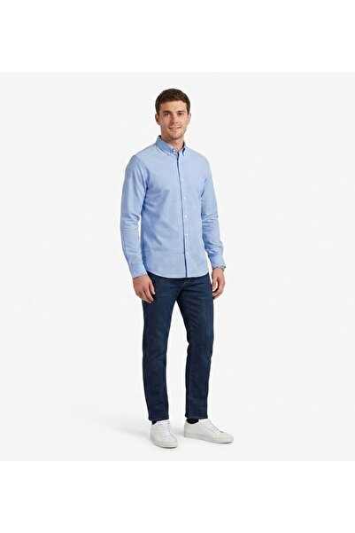 slim fit rahat giyim düğmeli yaka gömlek