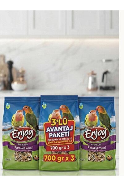 Enjoy Premium Paraket Yemi 700 gr (3'lü Avantaj Paketi)