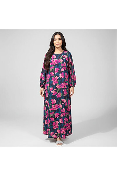 dorbe Women's Round neck Long sleeve Maxi Dress