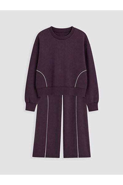 LC Waikiki Crew Neck Girls' Soft Touch Tracksuit Set