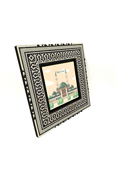 Sadrazam Taksim Mosque Image Printed 20X20 Mdf Anatolian Painting 1G-Tc1