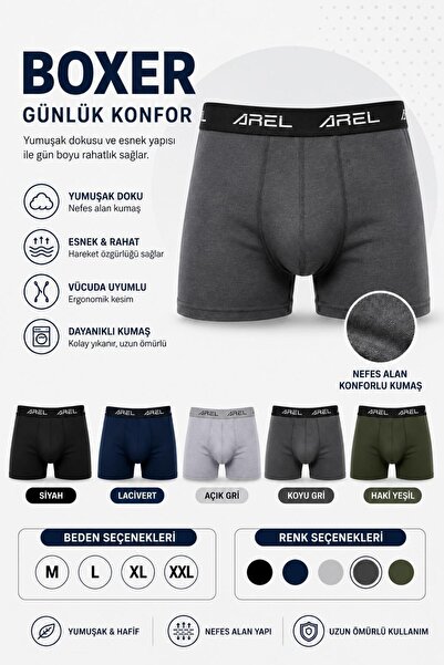 Koyu Gri Erkek Boxer