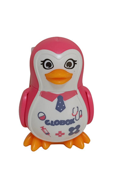 Globox Pencil Sharpener+Eraser (Penguen) (Pink)