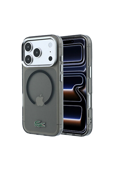 Lacoste iPhone 18 Pro Max Kılıf Lisanslı M-safe Uyumlu Lake Timsah Logolu IML...