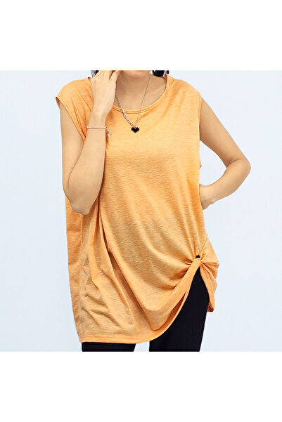 dorbe Women's Orange Round Neck Blouse