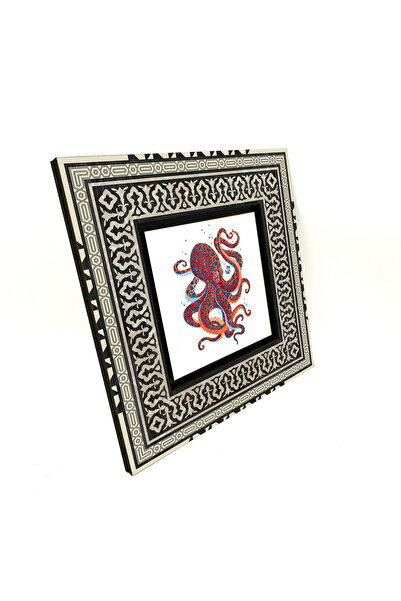 Sadrazam Octopus Printed 20X20 Mdf Anatolian Painting 1G-Octopus1