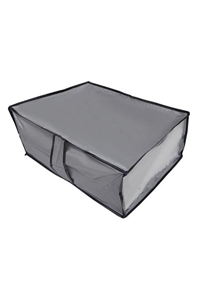 BAMI NETWORK Husa depozitare cu fereastra PEVA gri 50x38x20cm