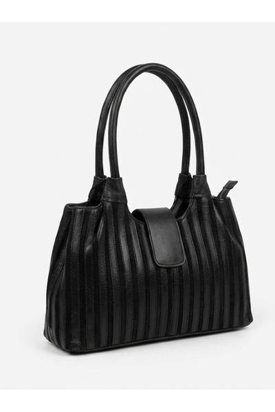 levano leather Premium Hakiki Dana Derisi Kadın Siyah Omuz Çantası - Şık ve G...