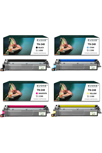 EVOKE Toner compatibil pentru Brother TN-248 TN248XL 4x cu cip DCP-L3515CDW L...