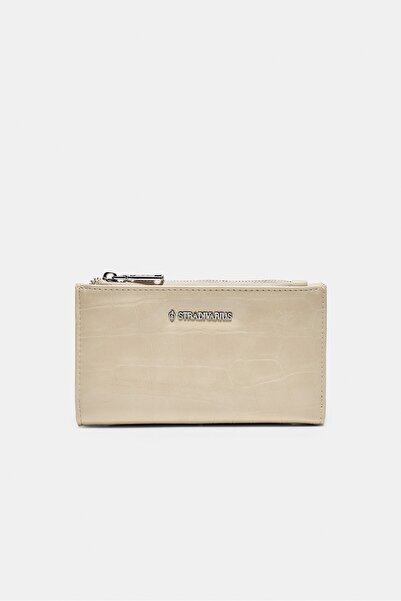 Stradivarius Basic timsah deseni görünümlü cüzdan