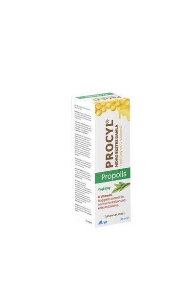procyl قطرات البروبوليس والشاي الأخضر وفيتامين سي 30 مل
