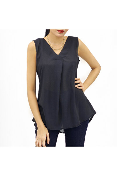 dorbe Women's Black V-Neck Blouse