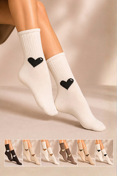 KARDEŞLER ÇORAP Women's Cotton Patterned Socks Multi-Colored 6-Pack