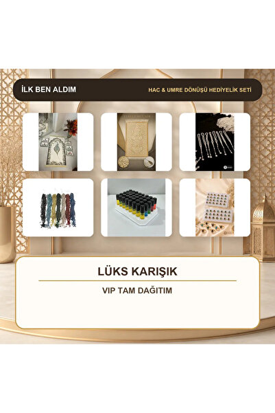 İlkbenaldim 50 Kişilik Hac Umre Akik Yüzüklü Dağıtmalık Set - Lüks Karışık VI...