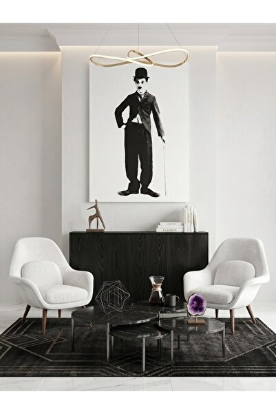 CHARLIE CHAPLİN TABLOSU - 50 X 69( KAPLAMALI MDF üzerine Dotting Yöntemi İle )