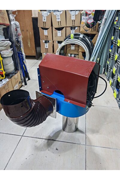 inam Baca Motoru - Çatılı Dirsekli Baca Fanı - Motoru - 10 mt Kablolu 2820 Devir Kapalı Pervane