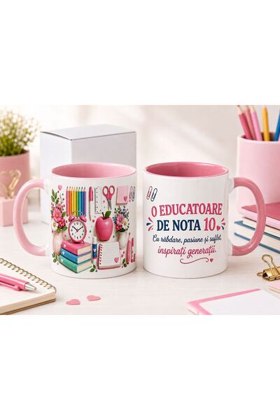 hiperborea Cană Cadou pentru Educatoare „O Educatoare de Nota 10”