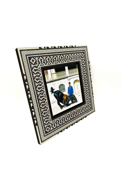 Sadrazam Giritli İsmal Paşa and Yağız Horse (1890) Printed 20X20 Mdf Anatolia...