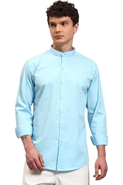 styleville.in Casual Plain Cotton Regular Fit Slim Fit Ribbed Collar Long Sle...