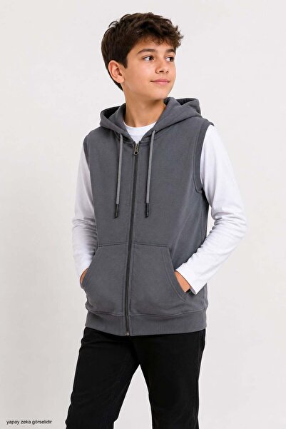 ModaPlaza Children's Combed Cotton Vest 2 Yarns 03911-1