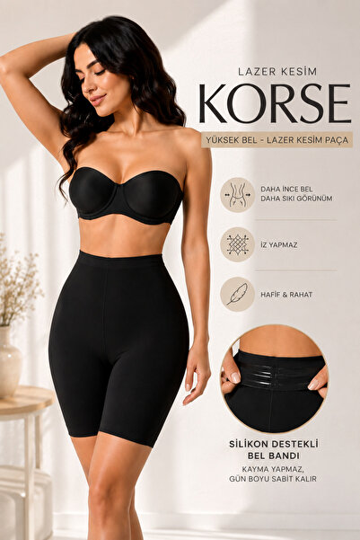 nisaNCa High Waist Shaping Laser Cut Non-Marking Seamless Ghost Long Leg Cors...