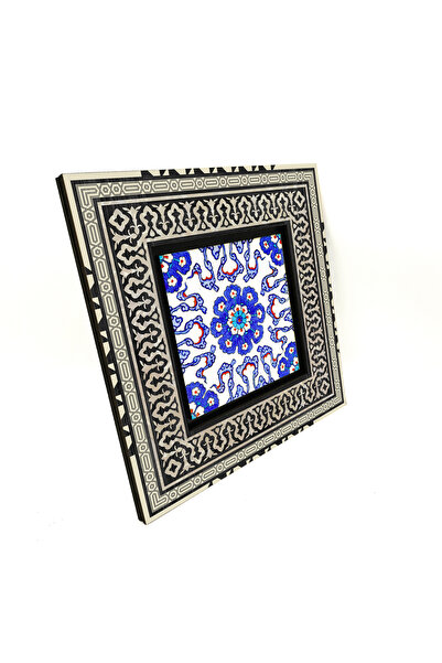Sadrazam Ottoman Iznik Tile Pattern (Rüstem Pasha Mosque) Printed 20X20 Mdf A...