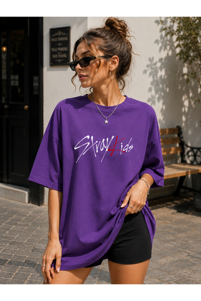 ENB1R MODA ΓΥΝΑΙΚΕΙΟ ΜΠΛΟΥΖΑΚΙ ΜΕ ΣΤΑΜΠΑ, ΜΙΣΟ OVERSIZED, ΚΑΘΗΜΕΡΙΝΟ