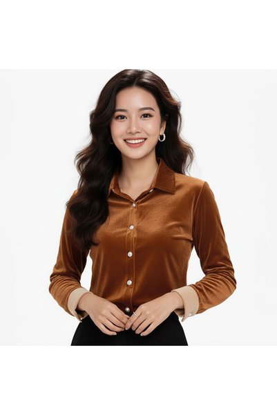 dorbe Women's Brown Long Sleeve Shirt