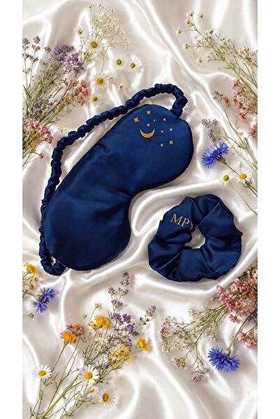 MPY GLOBAL Ay Yıldız Baskılı İpek Saten Uyku Bandı Sac Tokası Yoga Göz Bandı ...