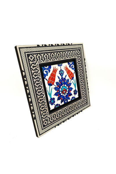 Sadrazam Tile Pattern Printed 20X20 Mdf Anatolian Table 1G-Çini1