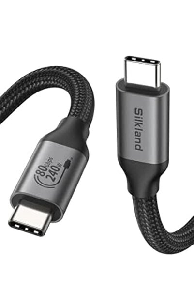 GENERAL سيلك لاند كيبل USB4 80Gbps لكيبل ثاندربولت 5 بطول 2 متر، عرض النطاق ا...