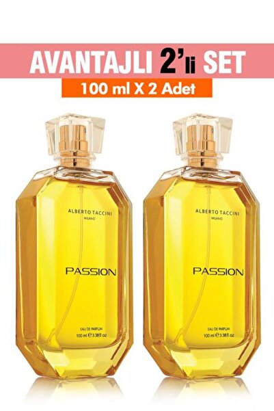 Alberto Taccini 2'Li Set PASSION Kadın Parfümü -100 ml
