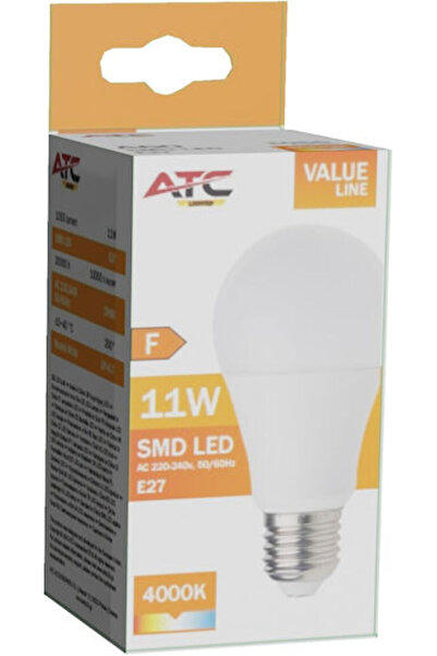 ATC Λάμπα LED 11W 110mm Για ντουί E27 και σχήμα A60 Λευκό 1055lm Κωδικός: 25....