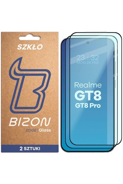BizonMobile Bizon Glass Edge Duo Pachet de 2 folii de protecție din sticlă se...