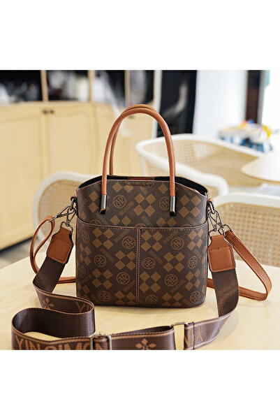 dorbe Women's Coffee Geometric Handbag
